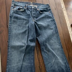 7 For All Mankind Women's Blue Size 32 flare jeans
